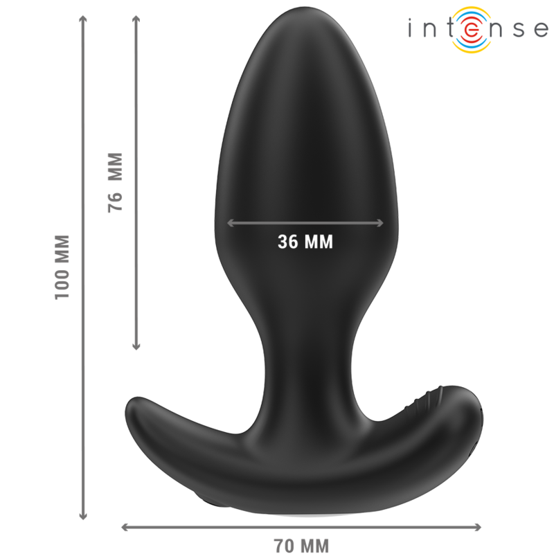 Plug Anal Vibrant Joey 10 Modes Noir Télécommande - Intense