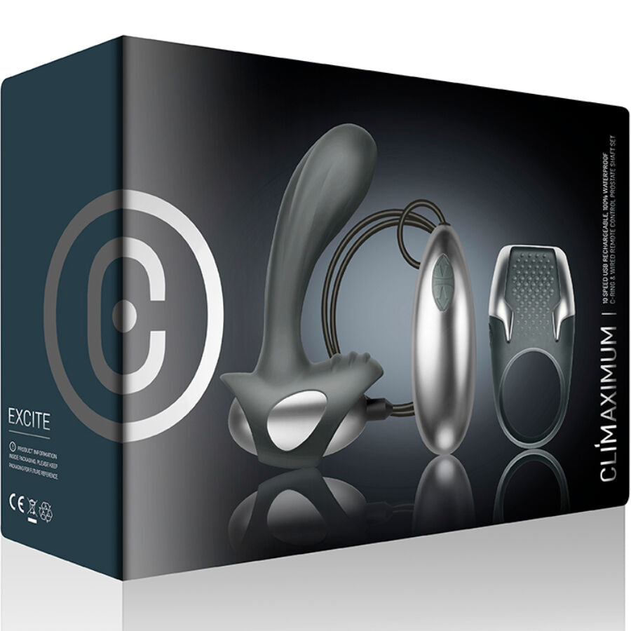 Kit Couple Climaximum Excite Anneau + Masseur Prostate - Climaximum