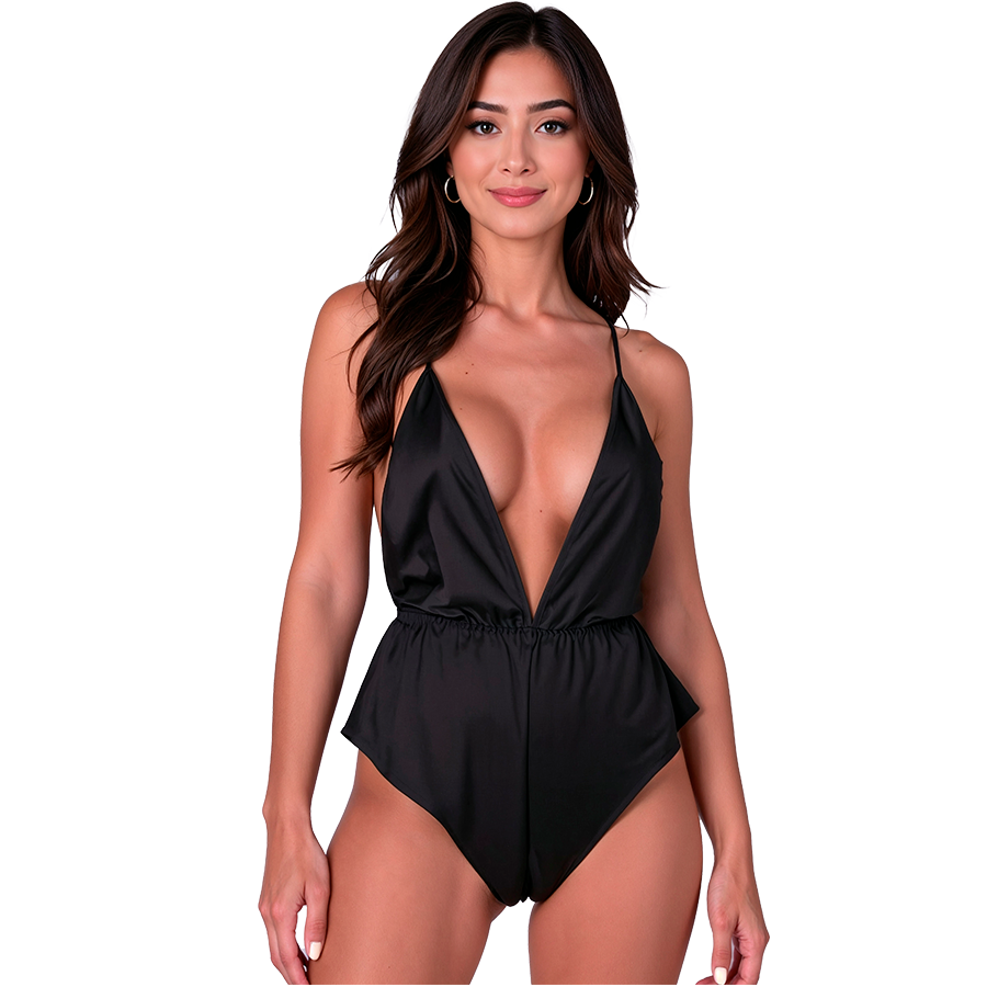Body Satiné Sensie Noir S/M - Passion