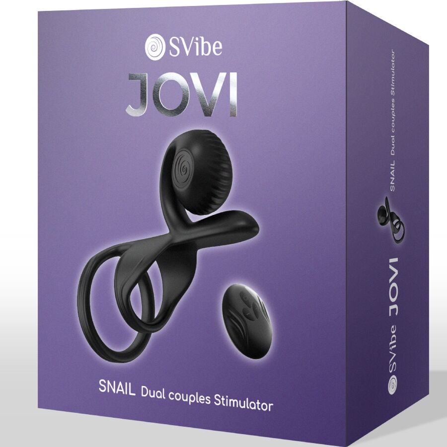 Anneau Vibrant Couples JOVI Télécommande Noire - Snail Vibe