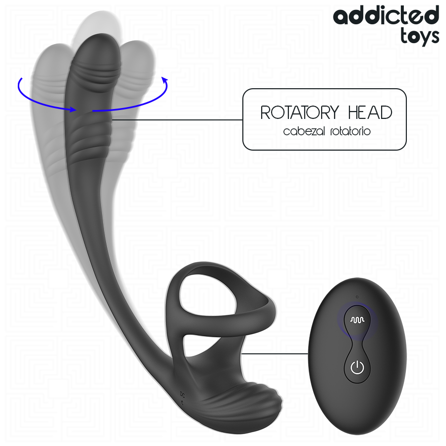 Stimulateur Masculin Vibrant Triple Zones - Addicted Toys