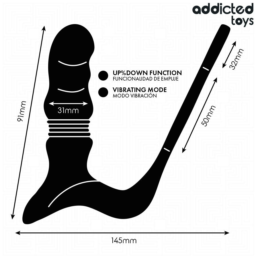 Masseur Prostatique Up&Down Triple Moteur - Addicted Toys