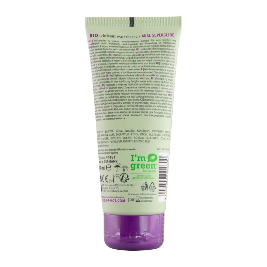 Lubrifiant Anal Bio SuperGlide 100ml - HOT