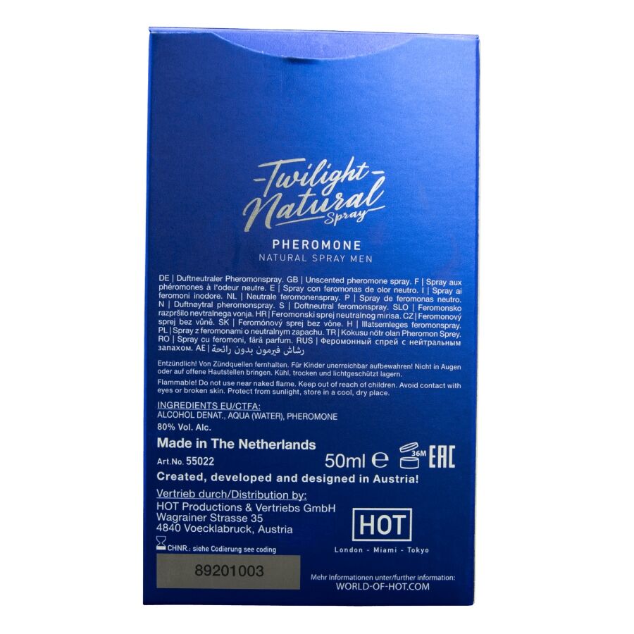 Spray Phéromones HOT Twilight Natural Spicy Homme - HOT