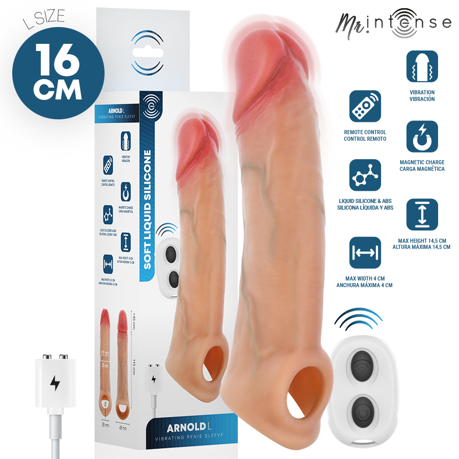 Manchon Pénien Vibrant Arnold L 16cm - MR INTENSE