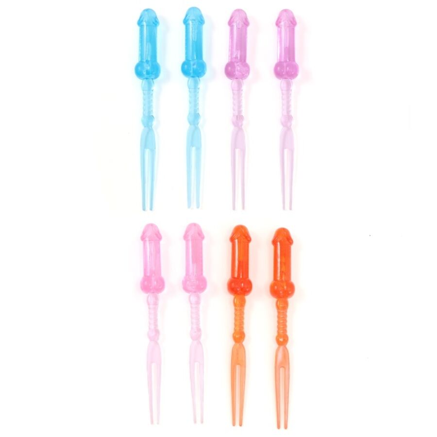 Pics Apéritif Brochettes Pénis Colorées 8 Unités - Diablo Picante