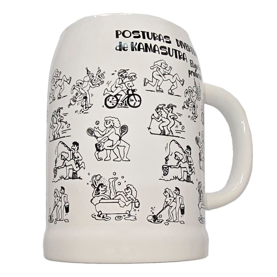 Mug Érotique Kamasutra 700ml Blanc - Diablo Picante