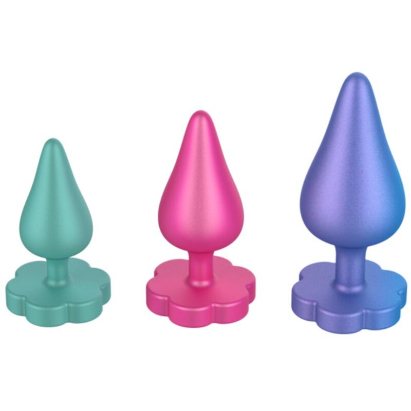Kit d'Entraînement Anal Luster S/M/L Base Fleur - ROMP