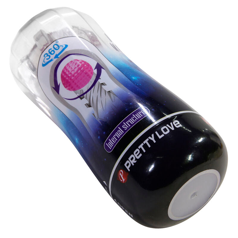 PRETTY LOVE - COUPE DE MASTURBATION TEXTURÉE À 360° TRANSPARENTE