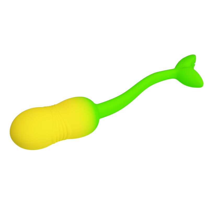 PRETTY LOVE - Å'UF VIBRANT CONTRÔLABLE PAR APPLICATION PULSEN 12 FONCTIONS RECHARGEABLE PAR USB VERT-JAUNE
