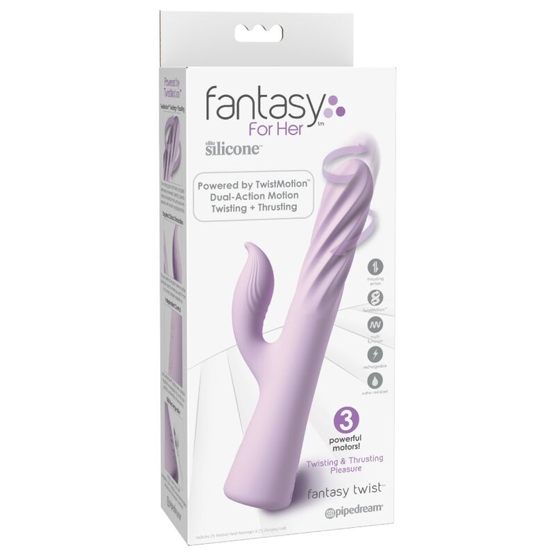 FANTASY FOR HER - VIBRATEUR FANTASY TWIST AVEC ROTATION ET POUSSE VIOLETTE