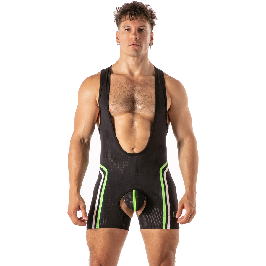 Sous-vêtement Homme Sexy Combinaison Décolleté Ouverture Frontale - Locker Gear