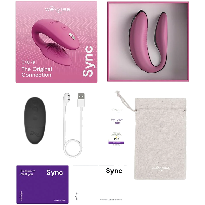 WE-VIBE - SYNC 2 VIBRATEUR RÉGLABLE POUR COUPLES ROSE