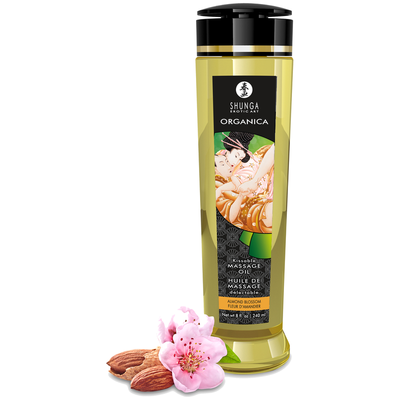 SHUNGA - ORGANICA HUILE DE MASSAGE COMESTIBLE FLEUR D'AMANDIER 240 ML