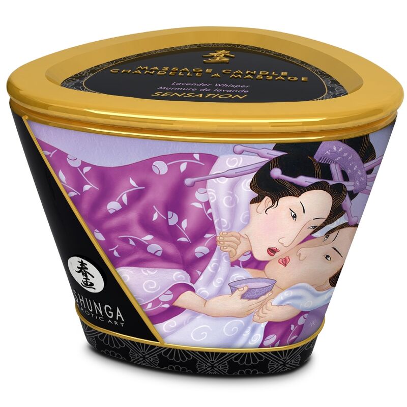 SHUNGA - MASSAGE CANDLE BOUGIE DE MASSAGE À L'HUILE CHAUDE FLEUR DE CERISIER 170 ML