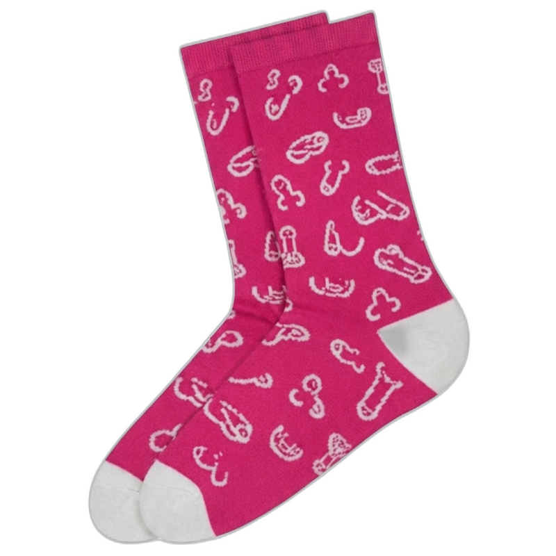 Chaussettes Rose Motif Pénis Pointures 41-45 - Diablo Picante