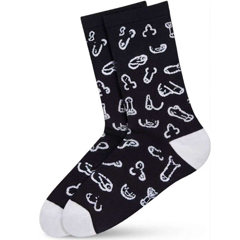 Chaussettes Noires Motif Pénis Pointures 41-45 - Diablo Picante