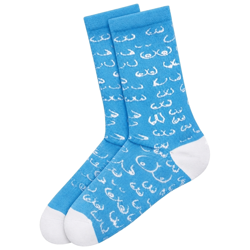 Chaussettes Fantaisie Motif Seins Bleu 41-45 - Diablo Picante