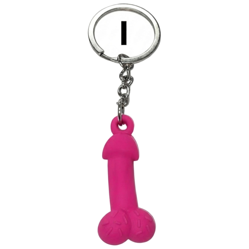 Porte-clés pénis lettré fuchsia parfumé fraise - Diablo Picante