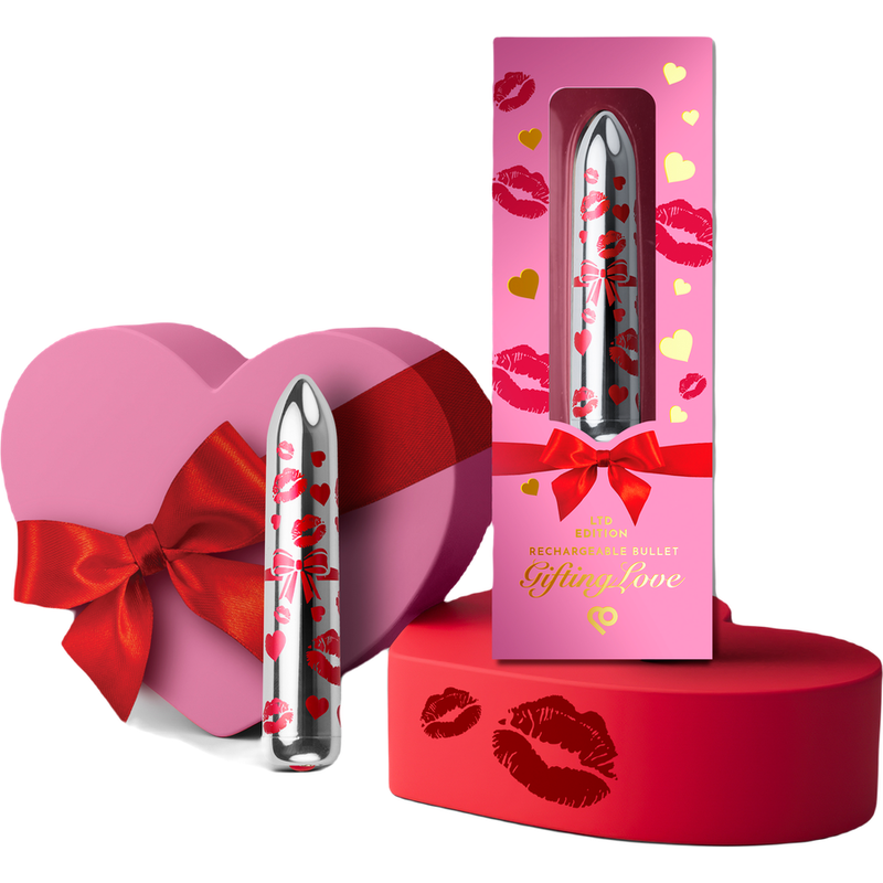 ROCKS-OFF - GIFTING LOVE MINI VIBRATEUR BULLET RECHARGEABLE AVEC 16 FONCTIONS ARGENT