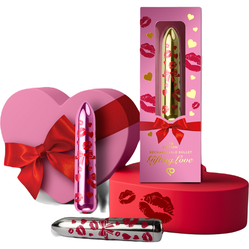 ROCKS-OFF - GIFTING LOVE MINI VIBRATEUR BULLET RECHARGEABLE AVEC 16 FONCTIONS OR