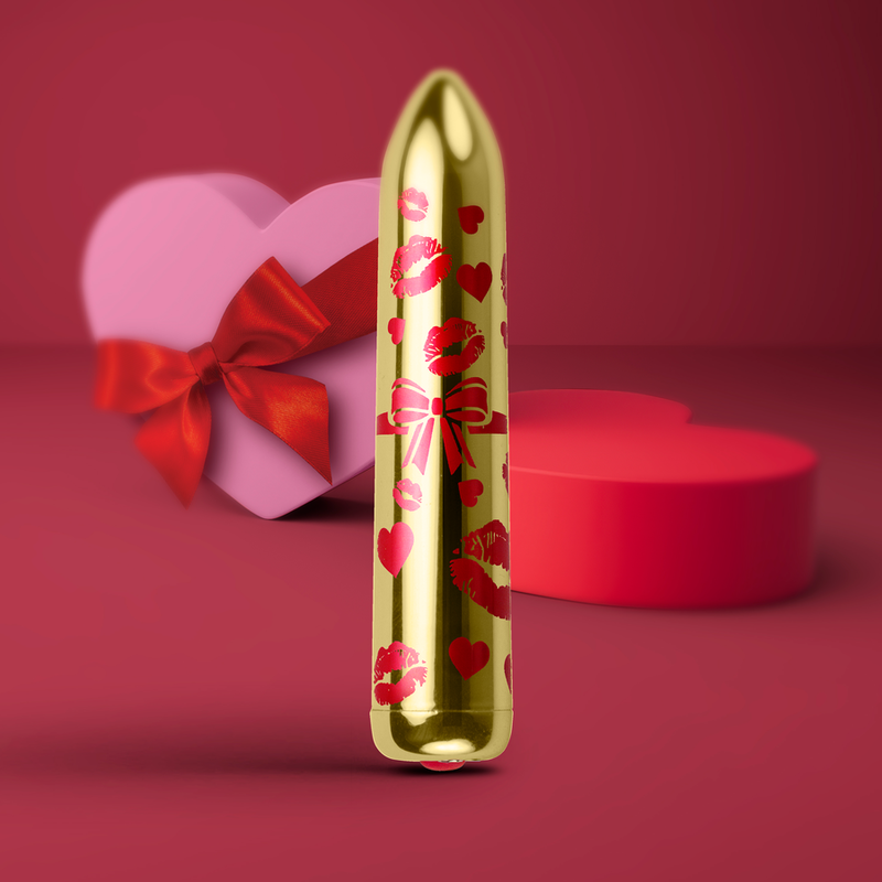 ROCKS-OFF - GIFTING LOVE MINI VIBRATEUR BULLET RECHARGEABLE AVEC 16 FONCTIONS OR