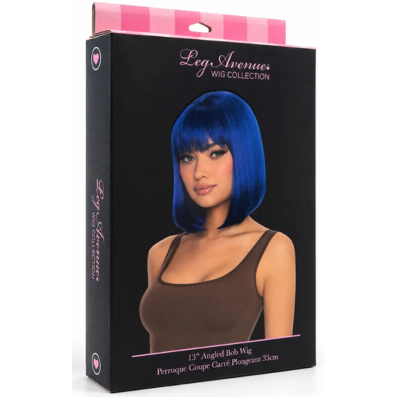 LEG AVENUE - PERRUQUE CARRÉ PLONGEANT BLEU ONE SIZE