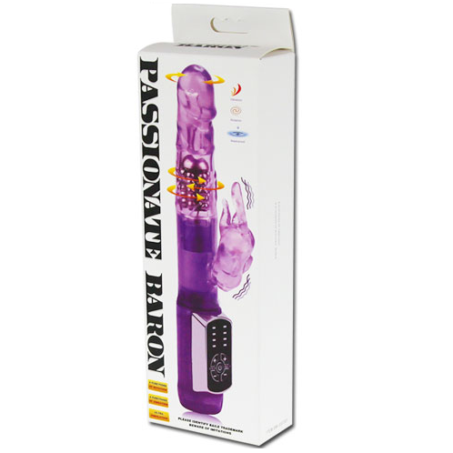 Baile - Vibro rabbit avec billes rotatives Passion Baron - Violet