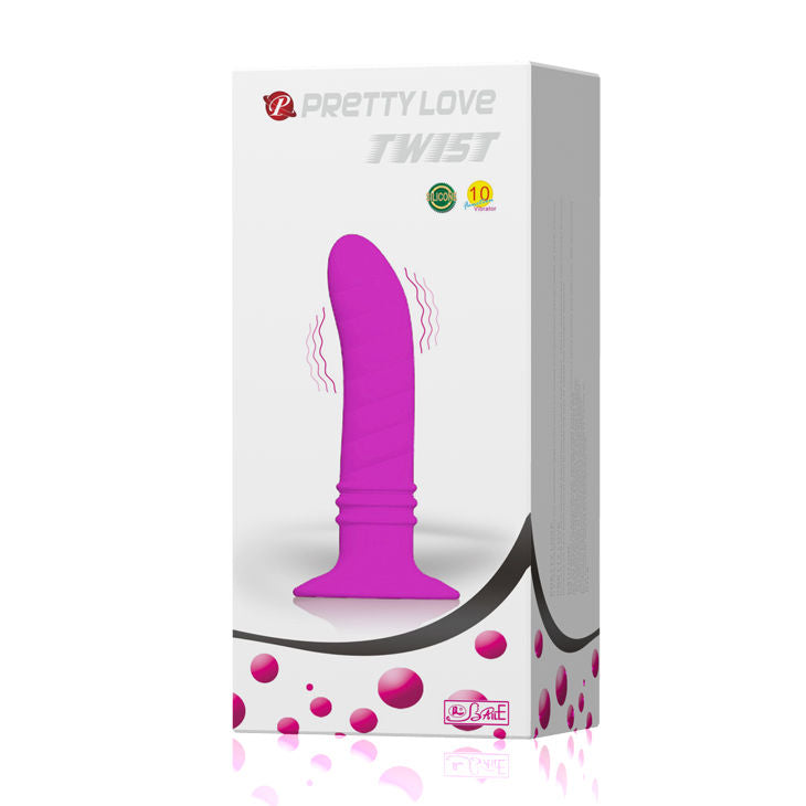 Plug Anal Vibrant Twist Violet avec Ventouse - Pretty Love