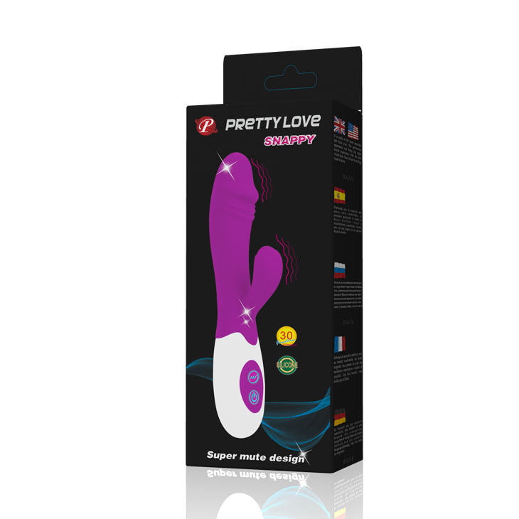 Vibromasseur Flirtation Snappy Lilas et Blanc - Pretty Love