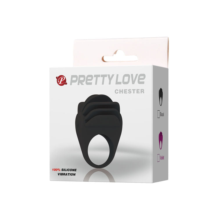 Anneau Vibrant Chester Noir - Pretty Love