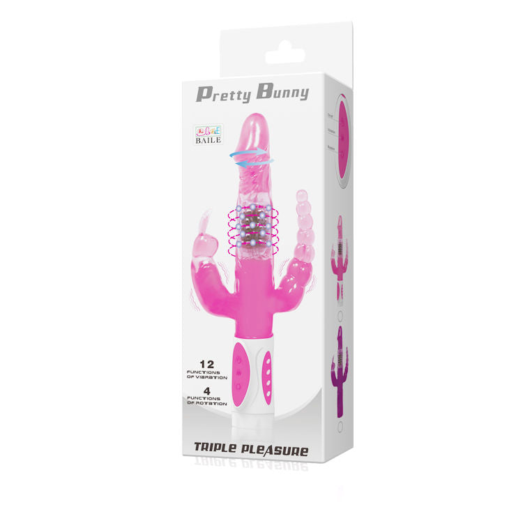 Baile - Vibromasseur Rabbit avec Stimulateur Anal - Rose