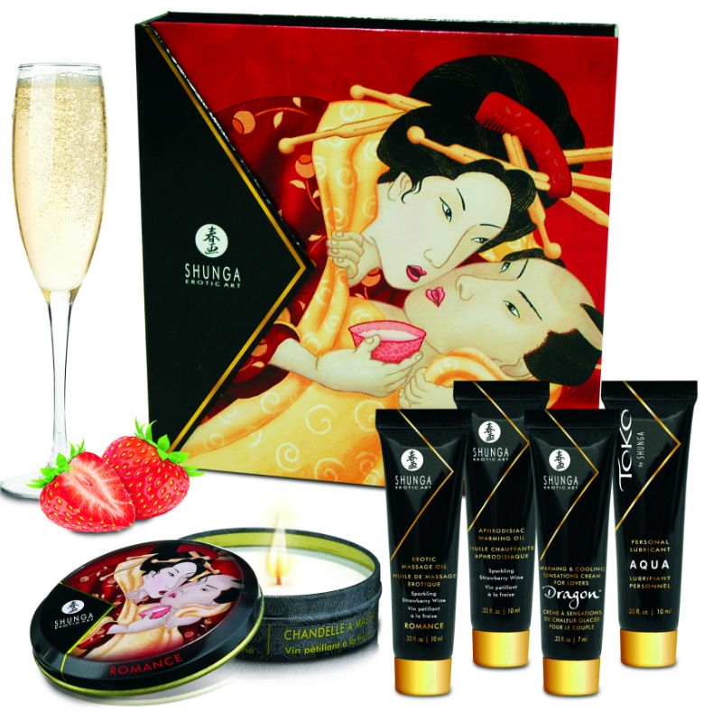 Shunga - Coffret Secret de Geisha vin pétillant à la fraise