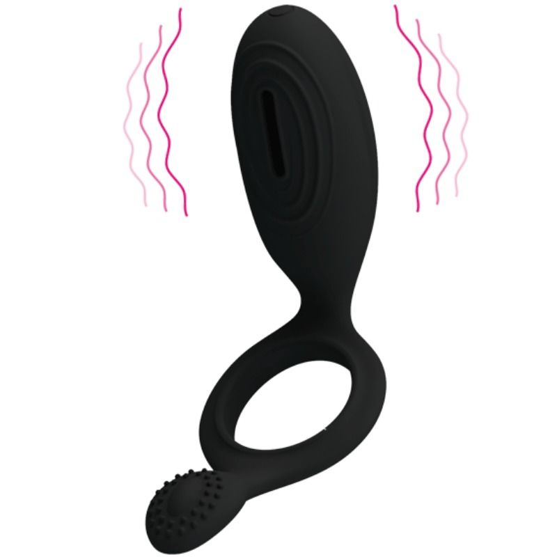 Anneau Vibrant Pénien Ethel Noir - Pretty Love