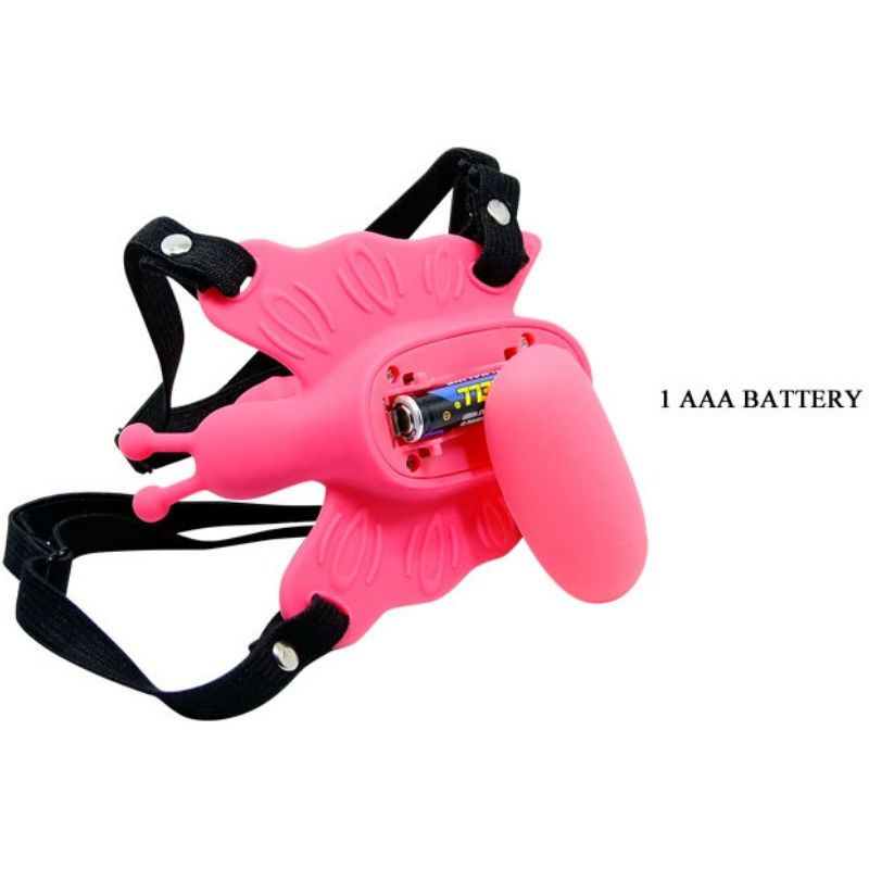 Baile - Harnais Vibrant en Forme de Papillon avec Mini Gode pour Femme