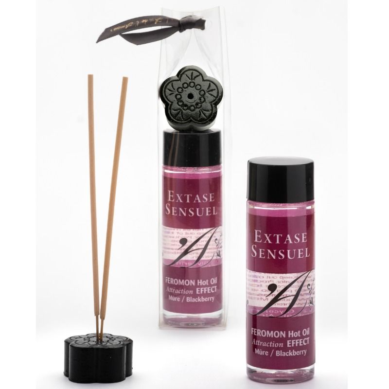 Huile de Massage Extase Sensual Chauffante Mûre 100ml - Extase