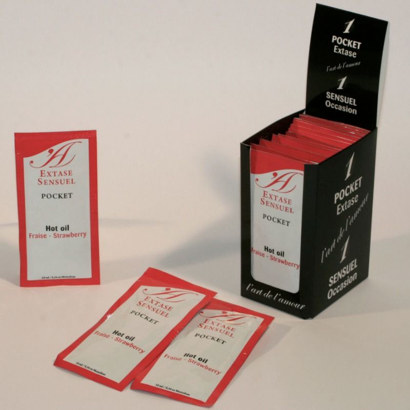 Huile Stimulante Extase Sensual Fraise 10ml - Extase Sensual