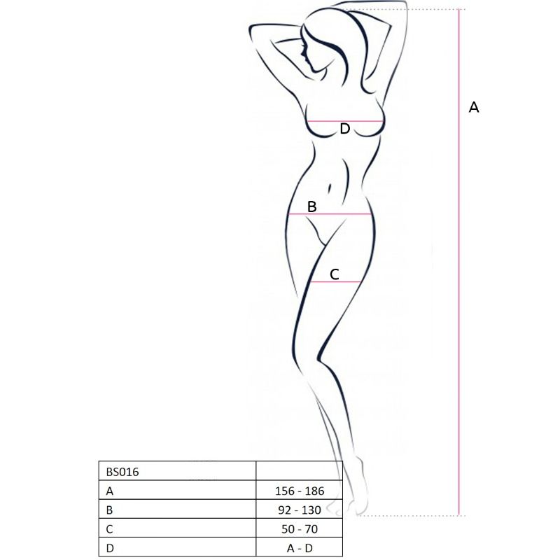 Bodystocking Résille BS016 Blanc Taille Unique - Passion