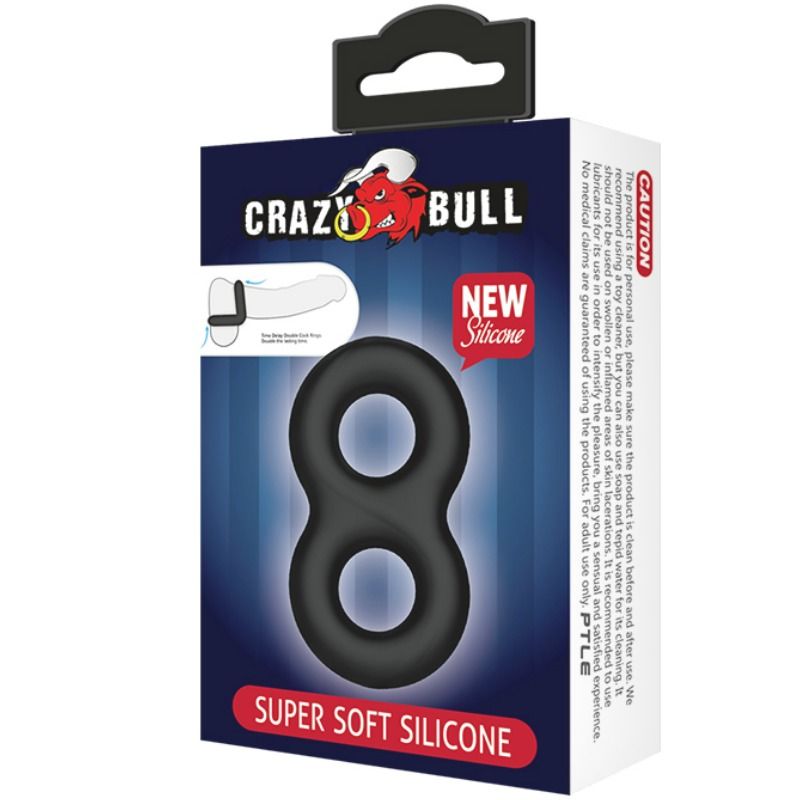 Anneau Pénien Double Médical en Silicone - Crazy Bull