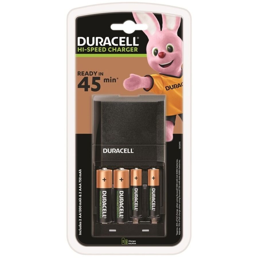 Chargeur rapide 45 min + 2xAA + 2xAAA 1700/750mAh - Duracell - DURACELL