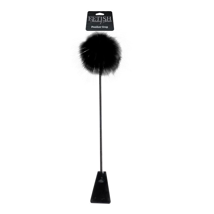 Fouet Plumeau Fantasy Feather Crop Double Face Noir - Fetish Fantasy