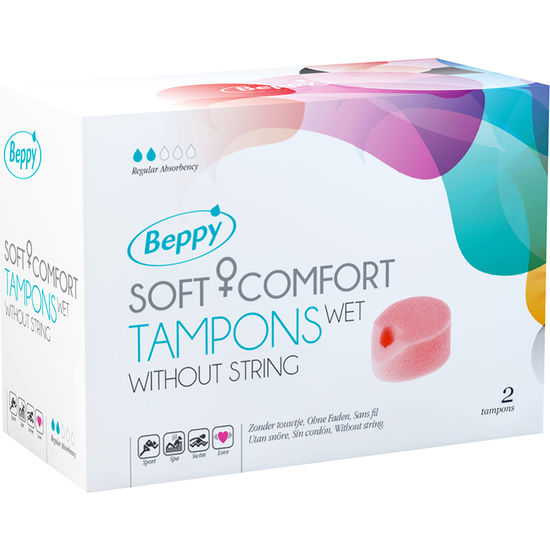 Beppy - Éponges Menstruelles Soft + Comfort WET - Boîte de 2