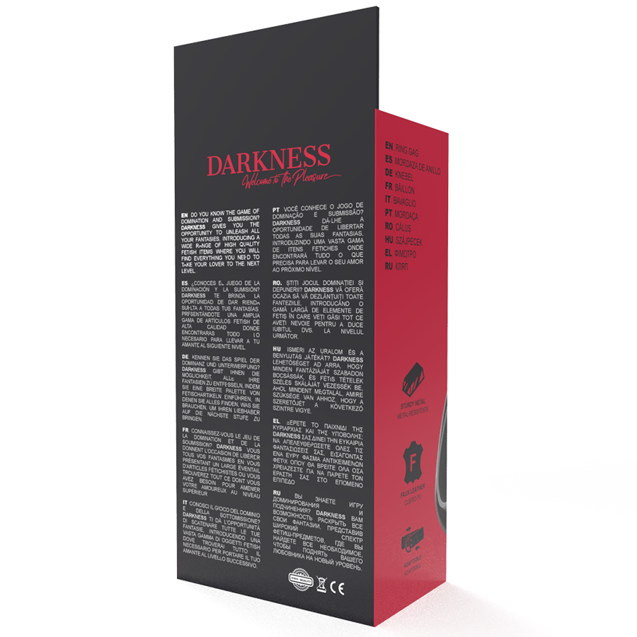 Darkness - gag avec anneau diamètre 3,6 cm