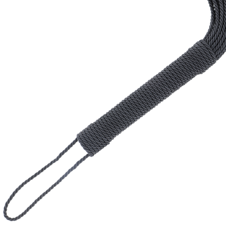 Darkness - Martinet Bondage Tressé Noir - 50 cm