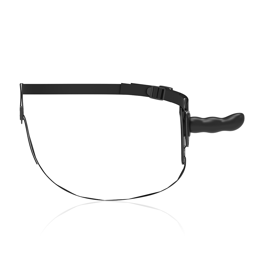 Fetish Submissive - Gode Ceinture Femme avec Harnais Noir / 16 cm
