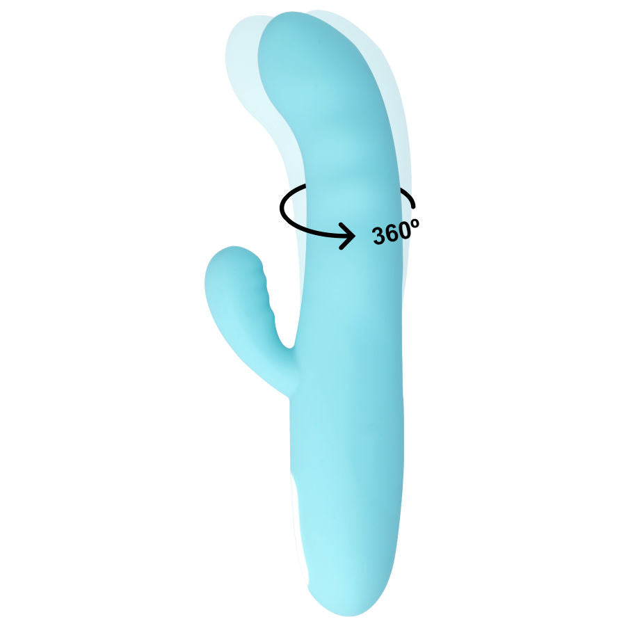 Mia - vibrateur rotatif eiffel turquoise bleu