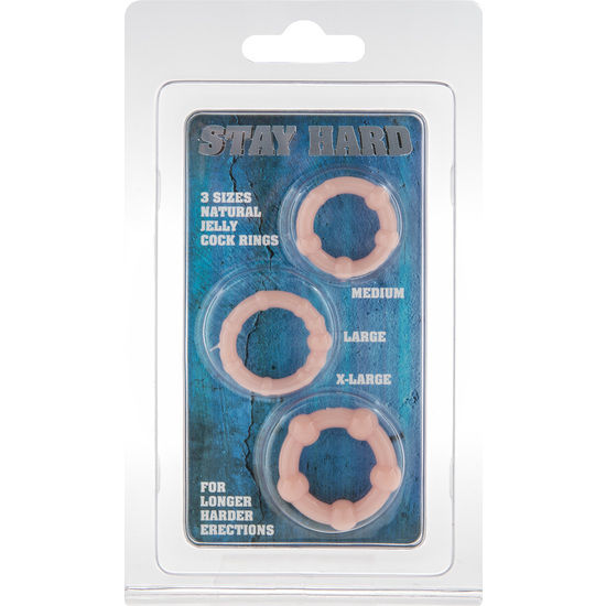 Anneaux péniens Stay Hard Three Rings lot de 3 - Seven Creations - SEVEN CREATIONS