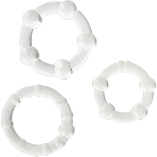 Anneaux péniens transparents lot de 3 tailles - Seven Creations - SEVEN CREATIONS