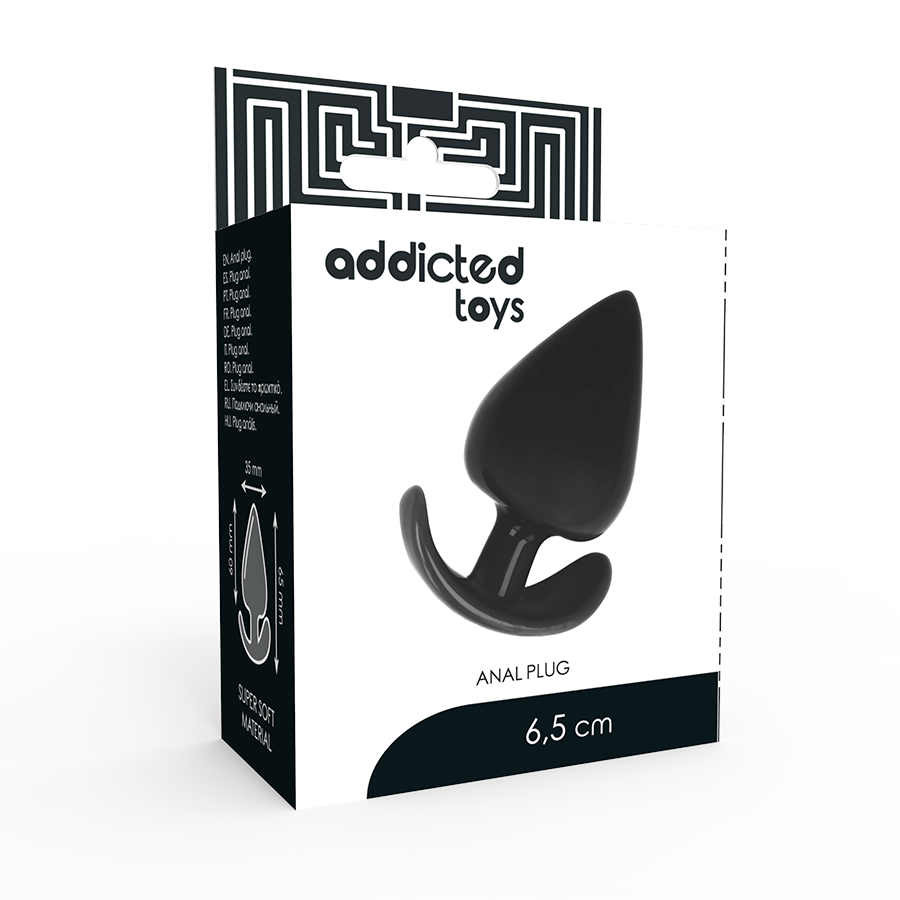 Plug Anal Flexible Noir 6,5 cm - Addicted Toys