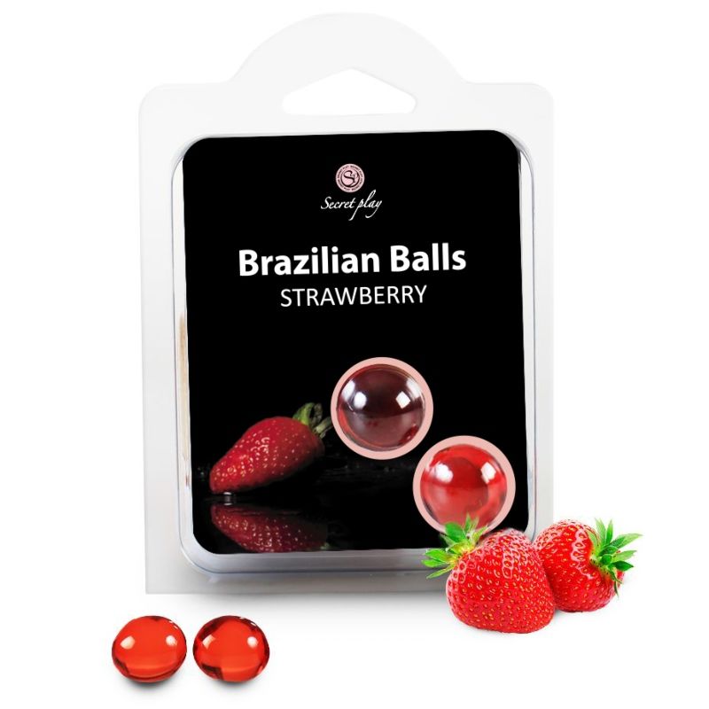 Secret Play - Boules de Massage Fraise Brazilian Balls x2